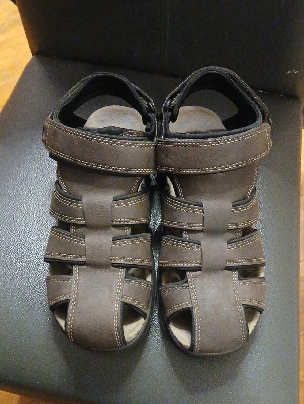Men's Brown Leather Fisherman Sandals - Comfortable Casual Straps